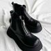 Thick-Soled British Martin For Women 2025 Autumn Winter New Fleece-Lined Casual Fashion Height-Increasing Short Boots_vogvips.com