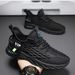 2024 New Summer Breathable Mesh Men's Work Running Soft Sole Casual Black Sports Shoes_vogvips.com