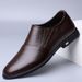Men's Soft Leather Casual Leather Shoes Soft-soled Beanie Shoes Lazy Men's Shoes_vogvips.com