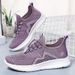 Women's Shoes Women's Casual Shoes Soft Sole Comfortable Single Shoes Middle-aged And Elderly Mother Shoes Flying Woven Breathable Mesh Shoes_vogvips.com