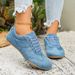2026 Women's Retro Suede Lace Sneakers, Soft And Lightweight Rubber Soled Fashionable Sneakers, Suitable For Daily Walking And Casual Shoes_vogvips.com