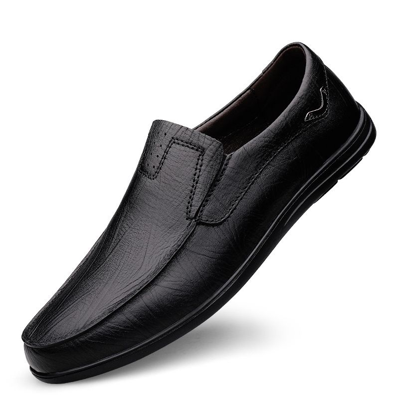 Doudou Shoes Men's Soft-soled Leather Shoes Men's Shoes Lazy Shoes_vogvips.com