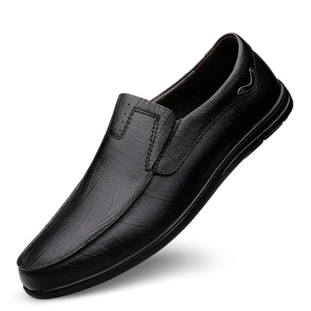 Doudou Shoes Men's Soft-soled Leather Shoes Men's Shoes Lazy Shoes_vogvips.com