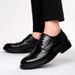 Men's Leather Shoes Carved Leather Casual Men's Soft Bottom Pointed Men's Shoes_vogvips.com