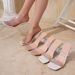 Summer Trendy One Strap High Heeled Sandals For Women Casual Stylish Plus Size Shoes Wear With Skirts_vogvips.com