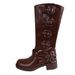 Brown Over-the-Knee Chunky Heel Niche Denim Long For Women 2025 New Summer High Tube Western Slimming Riding Boots_vogvips.com