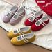 French Gentle Candy Colored Round Toe Shallow Mouth Shoes, Casual Loafers, Fashionable Ballet Wo, Single Shoes For_vogvips.com