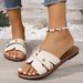 Women's Solid Color Plus Size Slippers Sandals Lightweight Casual Square Open Toe Flat Summer Shoes For Southeast Asian Market_vogvips.com