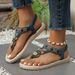 2026 Bohemia Style Flats Sandals Women Summer Slip On Clip Toe Beach Sandals Woman Lightweight Plus Size 43 Gladiator_vogvips.com