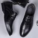 Embossed Grid Men's Shoes Casual Leather Shoes, Formal Leather Shoes Inner Height Increase Men's Shoes_vogvips.com