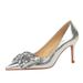 3391-AH76 European And American Style Party High Heels Stiletto Pointed Toe Burst Pattern Shallow Mouth Sequin Bow_vogvips.com