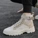 European Warm Series Autumn Winter New High-top Martin Boots 2025 Youth Fashion Trend Casual Sneakers Round Toe Lace-up Shoes For Men_vogvips.com