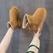 Snow Boots Women's Thick-soled Side Buckle Fleece Thickened Casual Cold-proof Small Snow Cotton_vogvips.com