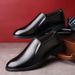 Low-top Casual Men's British Style Pointed Business Leather Formal Dress Shoes For Men_vogvips.com