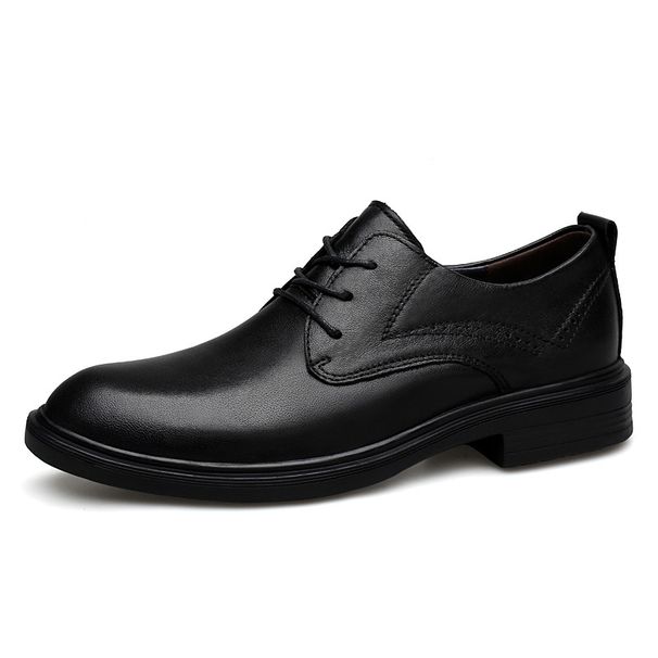 Casual Dress Leather Shoes Men's Shoes Inner Height Increase Single Shoes Thick Sole Height Increase Shoes Casual Suit Shoes_vogvips.com