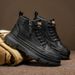 Men's Leather Bootsautumn Martin Bootsvintage Men's Shoeswork High-Top Leather Shoesnon-Slip Cargo Shoescasual Booties_vogvips.com
