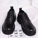 New Korean Style Trendy Versatile Stylish Men's Lace-up Casual Youth British Black Leather Shoes_vogvips.com