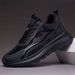 Spring Casual Men's Shoes Trendy Versatile Black Leather Running Sports Outdoor Student Footwear_vogvips.com
