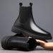 European Warm Series Men's Martin Spring High Top Fleece Work Short Mid-top Cotton Shoes Military Leather Boots Men_vogvips.com