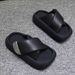 2024 Summer Metal Cross Slippers For Women With Small Stature, Thick Sole, Heightened Slippers, Leisure Vacation Beach_vogvips.com