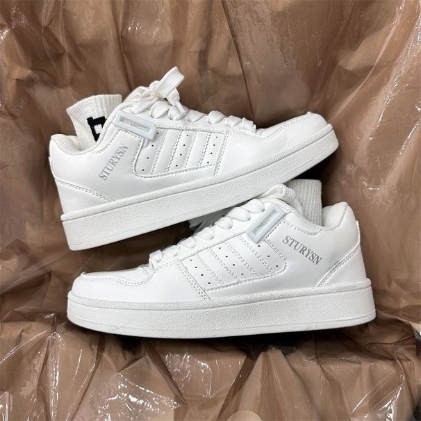 2025 New Student Casual Sports White Shoes For Women Korean Version Niche Versatile Street Style Low-top Retro Sneakers_vogvips.com