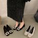 Elegant Rhinestone Shallow Mouth Single Shoes For Women, 2025 Autumn New Versatile Square Toe Flat Loafers_vogvips.com