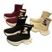 2025 New Women's Sock Spring And Autumn Elegant Versatile Slim Thick Sole Height Increasing Fashion Trendy Elastic Short_vogvips.com