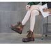 Thick-soled Martin Boots Color Matching Small Man Height Increase Retro Short Boots Flow Women's Boots_vogvips.com