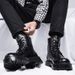 Men's Shoes 2025 Winter New Mid Length Workwear British Style Leather Boots Men's Plus Velvet Warm Cotton Boots_vogvips.com