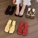 Women's French Style Wedge Flip Flops Elegant Thin Strap Summer Shoes_vogvips.com