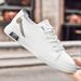 Men's Casual Shoes Large Size Round Head Low-top Single Shoes Trendy Leather White Shoes Board Shoes_vogvips.com