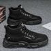 European Warm Series High-top Men's Shoes 2025 Winter New Workwear Style Outdoor Hiking Safety Construction Site Work Non-slip Wear-resistant_vogvips.com