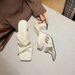 Women's High Heeled Sandals Chunky Heel French Style Open Toe Outdoor Wear One Strap 2026 New_vogvips.com