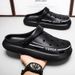 Men Summer Wear Garden Shoes Non-slip Bao Head Dual-purpose Sandals Soft Soles Step On Poo Feeling Beach Slippers Men_vogvips.com