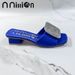 Summer 5cm High-heeled Slip-on Shoes For Outdoor Wear, Cross-border Supply, African Women's Sandals, Square-toed Slipper_vogvips.com