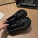 High Quality Low-cut Thick-soled Leather Versatile Retro British Style Height-increasing Loafers Single Platform Shoes For Women_vogvips.com