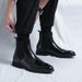 Large Size Men's High Top Pointed Leather Shoes British Fashion Business Slip-On Ankle Boots_vogvips.com