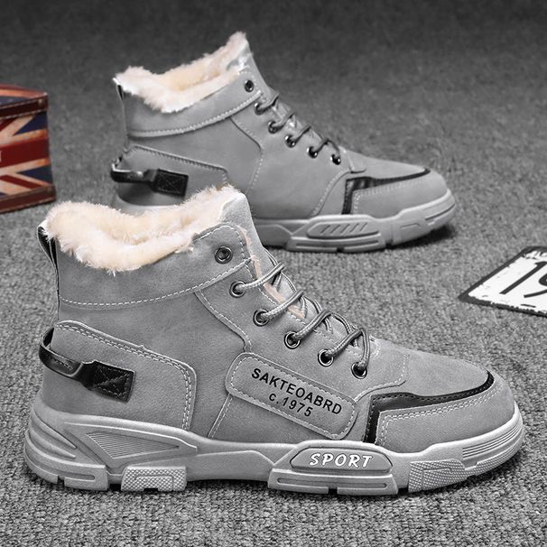 Men's Winter Snow Boots Waterproof Slip-Resistant High-Top Thermal Lined Casual Shoes For Outdoor Hiking_vogvips.com