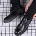 ct Suitable For All Seasons Summer New Men's Leather Casual Business Formal Thick Sole Non-Slip Round Toe Fashion Super Trendy Groom Wedding Shoes_vogvips.com