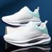 Couple Sneakers Men's Shoes Shock Absorption Flying Weaving Breathable Lightweight Air Cushion Popcorn Youth Running Shoes_vogvips.com