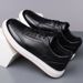 First Layer Cowhide White New Business Casual Leather Shoes Men's Youth Versatile British Style Breathable Sneakers_vogvips.com