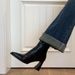 Lancui Edition~ High Ankle For Women 2025 Autumn Winter New Black French Style Chunky Heel Stretch Slim Martin Boots_vogvips.com