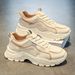 Autumn New Breathable White Men's Versatile Thick Soled Sneakers Casual Running Dad Trendy Shoes_vogvips.com