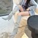 AW Style Women's Denim Heel Stiletto High Tube Over-the-Knee Wrinkled Slouch Long Boots Autumn Winter_vogvips.com
