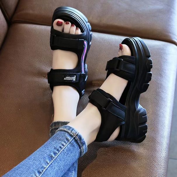 Velcro Daddy Sandals Women's Season Platform Muffin Shoes Sports Soft Sole Beach Casual Women's Sandals_vogvips.com