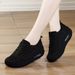 Women's Flying Weaving Mesh Breathable Casual Spring/Summer New Sports Trendy Thick Sole Mom Tall Size Shoes_vogvips.com
