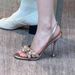 High New Summer Heels Sexy Open Toe Gold Stiletto Hollow Strap Rhinestone Flower Sandals_vogvips.com