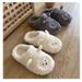 Women Cute Cartoon Girly Indoor Home Soft Sole Plush Couple Dormitory Cotton Slippers For Men Winter_vogvips.com