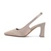 Chunky Heel High Hee For Women, Elegant And Comfortable, Summer Closed Toe Backless Single Shoes, 2025 New Satin_vogvips.com