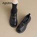 Platform Loafers Women's Giant Good-looking With Skirts, Small Leather Shoes, Single Shoes_vogvips.com